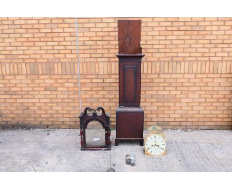 Longcase clock - an oak cased weight driven longcase clock for restoration, the dial scribed Wm Sully, Langport, 210 cm (high