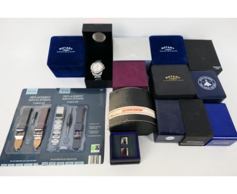 Lot to include a Puslar chronograph, Y182-6D20, watch straps and a quantity of empty watch boxes.