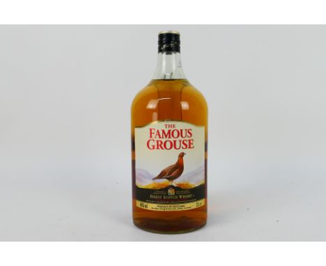 A 2 litre bottle of Famous Grouse Scotch Whisky, 40% abv.