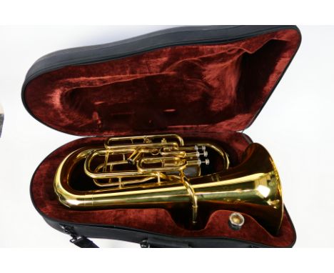 Virtuosi - Euphonium. A 4/4 scale, 26", Bb, 4 valve brass Euphonium by Virtuosi, England. Would benefit from some valve lubri