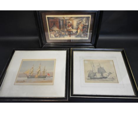 Edward William Cooke, 1811 - 1880, EnglandBRIG OF WAREngraving, published 1828, 16 x 20 cms together with another print 'A Fo