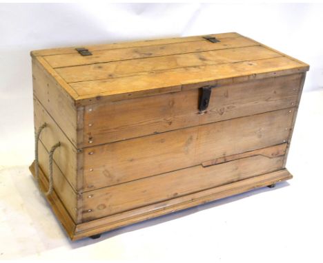 A 19th Century Polished Pine Trunk, 94 cms wide