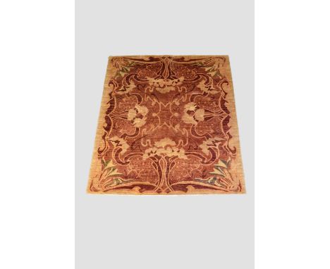 Chobi carpet, Afghanistan, modern production, 7ft. 10in. x 6ft. 6in. 2.39m. x 1.98m. Cream field with all over stylized flora