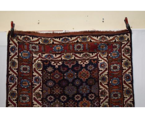 Good Veramin rug, north west Persia, late 19th century, 6ft. 5in. X 4ft. 6in. 1.96m. X 1.37m. Overall even wear with slight l