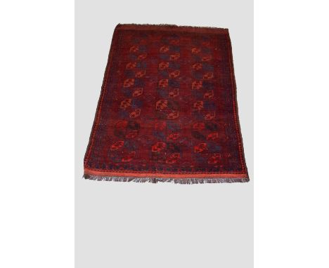 Ersari Turkmen 3 x 7 gulli-gul carpet, north east Afghanistan, early 20th century, 8ft. 3in. X 5ft. 7in. 2.51m. X 1.70m. Some