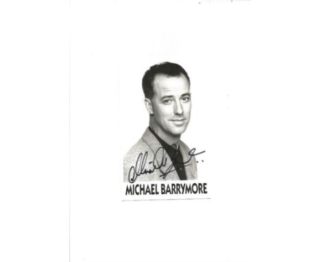 Michael Barrymore signed 7x4 black and white photo. English comedian and television presenter of game shows and light enterta