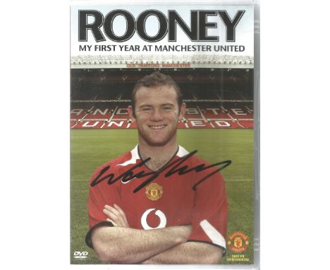 Wayne Rooney signed DVD sleeve for My First year at Manchester Utd. DVD included. All autographs come with a Certificate of A