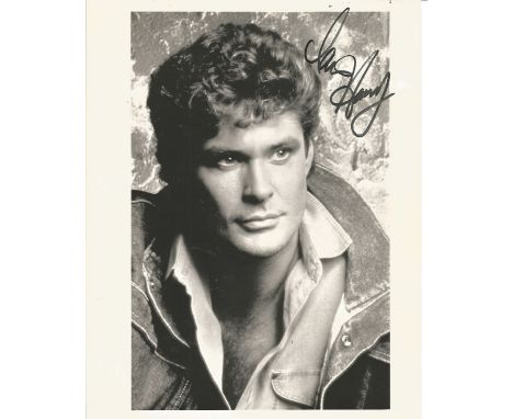 David Hasselhoff signed 10x8 black and white photo. David Michael Hasselhoff (born July 17, 1952),  nicknamed "The Hoff",  is