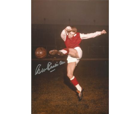 GEORGE EASTHAM 1960, football autographed 12 x 8 photo, a superb image depicting the Arsenal inside-forward demonstrating a v