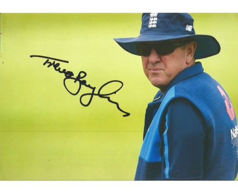 Cricket Trevor Bayliss signed 12x8 colour photo. Trevor Harley Bayliss OBE (born 21 December 1962) is an Australian cricket c