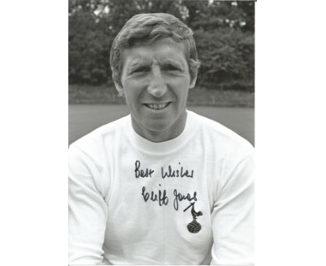 CLIFF JONES signed Tottenham Hotspur 8x12 Photo. All autographs come with a Certificate of Authenticity. We combine postage o