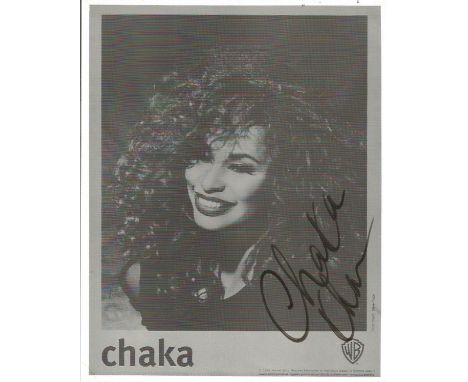Chaka Khan signed 10x8 black and white photos. Yvette Marie Stevens (born March 23, 1953), better known by her stage name Cha