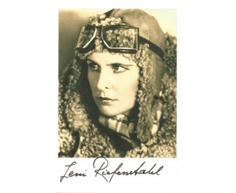 Leni Riefenstahl signed 6x4 vintage photo. 22 August 1902 - 8 September 2003) was a German film director, actress, photograph