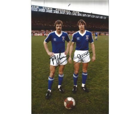 IPSWICH TOWN 1981, football autographed 12 x 8 photo, a superb image depicting Ipswich Town's Dutch Internationals FRANS THIJ