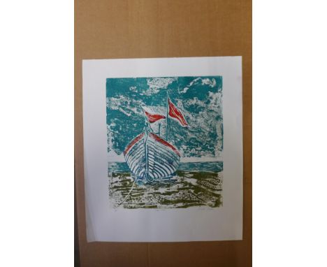 A signed Pamela Guille artists proof print, Polar Star, unframed 