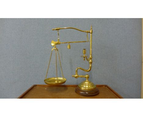 A set of brass scales 