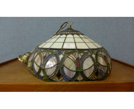 A Tiffany style ceiling light 