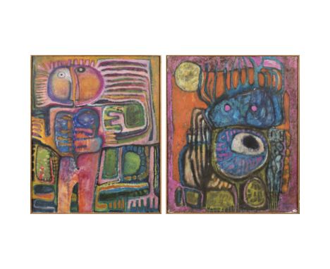 [§] GEORGINA BEIER (B. 1938)  OCTOPUS   oil on board, signed, dated and inscribed GEORGINA BEIER/ OSHOGBO/ 66, and inscribed 