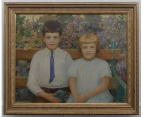 Jessie Russell Allan (Scottish, 1859-1947), Portrait of Ian and Betsy Paterson, grandchildren of George Deans Ritchie, Esquir