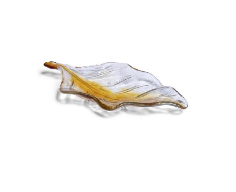 BON-BON DISH, A large glass bon-bon dish in the Murano style. Italy. 55 x 30cm(h)