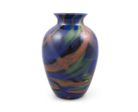MISSONI A glass vase by Missoni for Murano, with maker's stamp. 32.5cm(h)
