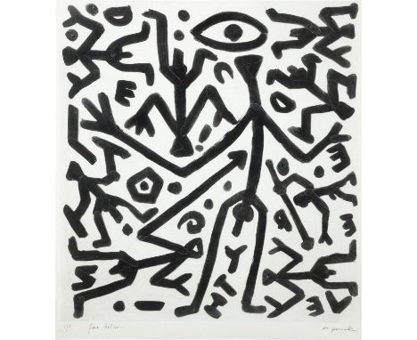 A.R PENCK (1939-2017)  Untitled  Etching, 114 x 105cm  Edition 1/2  Signed  Provenance: Collection of the late Felim Egan
