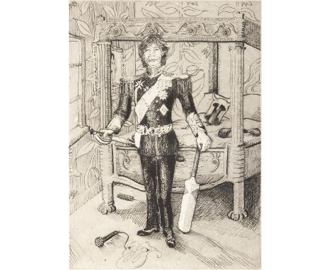 RONNIE WOOD (b.1947) Sir Mick Etching (Unframed), 64 x 49.5cm Artist's Proof 1/10Signed