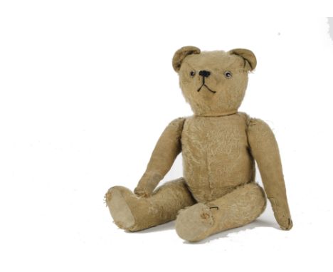 A FADAP French Teddy Bear, 1930s, with dark blonde mohair, clear and black glass, pronounced muzzle, black restitched nose an