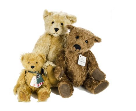 Two Artist Teddy Bears: an Orchard Bears Hindley - 23in. (59cm.) high; and a Button Milk Bears Jack, both with tables; and a 