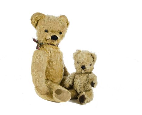 A Tara Laughing Teddy Bear, 1950s, with golden mohair, mouth opening mechanism, swivel head and jointed limbs with cloth pads