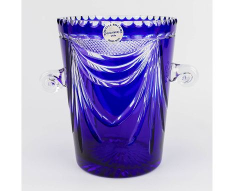 A vintage Champagne bucketÊmade of cut and mouth-blown crystal, probably made in France. (20 x 26 x 25cm)