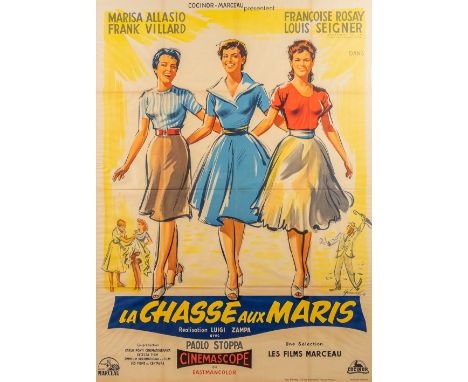 Boris GRINSSON (1907-1999) A vintage movie posterÊ'La Chasse aux Maris', Luigi Zampa with Paolo Stoppa. Printed by Bellamy, R