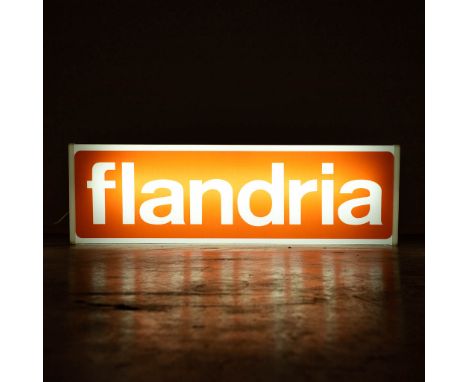 A vintage advertising sign for 'Flandria' bicylces. Made of acryllic, 20th century. (17 x 100 x 30cm)