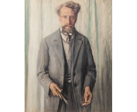 Emile VERMEERSCH (1870-1952) 'Self Portrait' a drawing, watercolour on paper. (79 x 99cm)