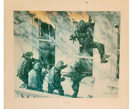 Prince's Gate ""The back door"" print. After the embassy siege a painting was done by John Tidwell showing the back door entr