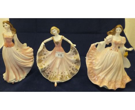 A Royal Worcester Summer Romance Collection figurine "Sophie", modelled by Richard Moore, a Royal Worcester Summer Romance Co