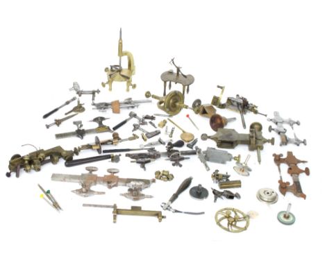 Interesting selection of small clock tools and accessories, including Jacot type tools and punches etc