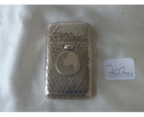 Snuff box with textured sides, 3” long Lon 1889 by FP 65g.  