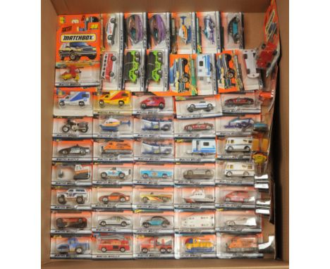 Matchbox Superfast a large blister packed group of Mattel Wheels issues including, #17 VW Concept 1 - Orange, #54 Isuzu Amigo