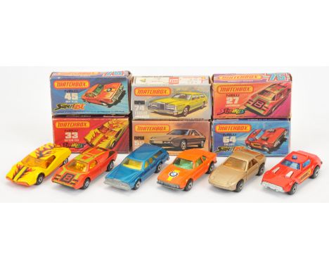 Matchbox Superfast group (1) 27b Lamborghini Countach Streakers - burnt orange body with lime green &amp; black racing number