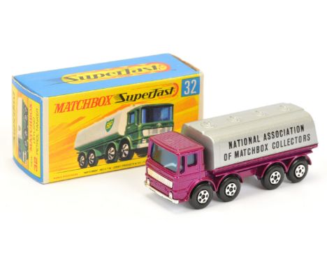 Matchbox Superfast 32a Leyland Tanker "NAMC - National Association of Matchbox Collectors" promotional issue - metallic purpl