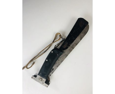 A Second World War RAF folding survival knife / machete by Bisby of Sheffield, the blade dated 1945