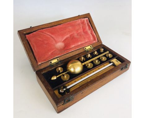 A mahogany cased Sikes Hydrometer retailed by P Stevenson of Edinburgh 
