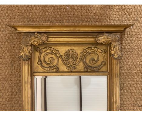 An early 19th Century pier glass / wall mirror, 103 cm x 69 cm
