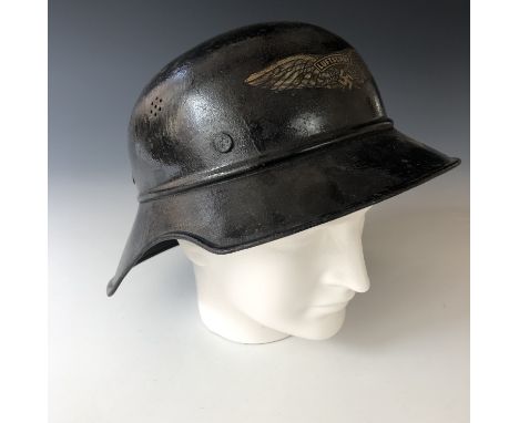 A German Third Reich Luftschutz helmet