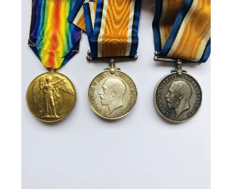 British War and Victory Medals to 138587 Cpl J Hinley, RE, together with a British War Medal to  7216 A Sjt J Harris, S Staff