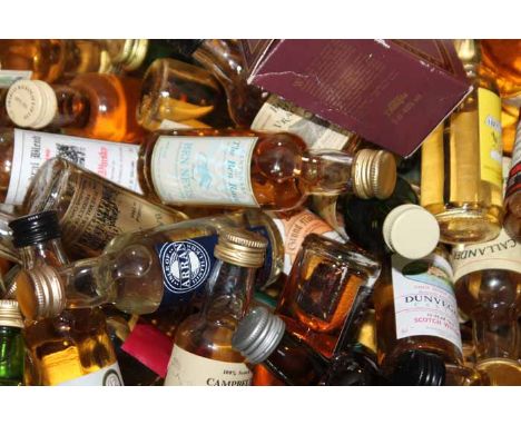 LARGE LOT OF BLENDED SCOTCH WHISKY MINIATURES
Approximately 80 items, including Pig's Nose, Sheep Dip and Campbeltown Loch. A
