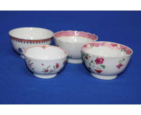 NINE CHINESE TEA BOWLS, THREE SAUCERS AND TWO COFFEE CUPS
all 18th century with the exception of one (14)