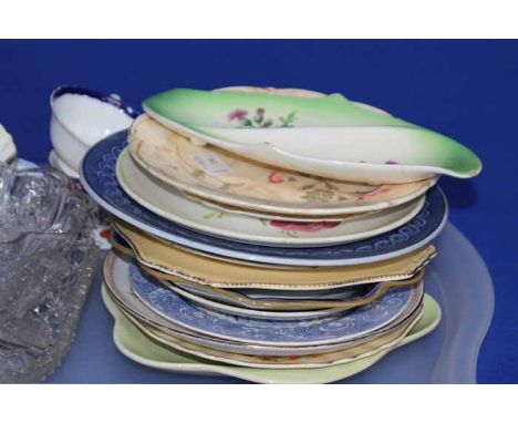 LARGE COLLECTION OF CERAMIC AND GLASS WARE
including two cheese dishes, plates, cups and saucers, crystal, etc