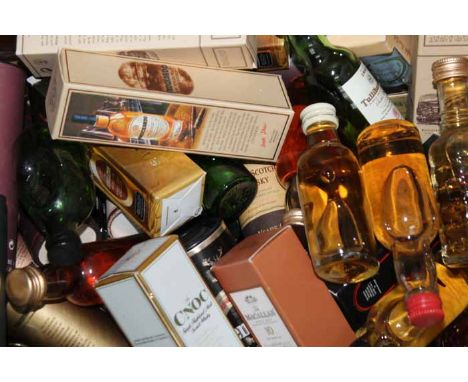 LARGE LOT OF SCOTCH MALT WHISKY MINIATURES
Approximately 80 items, including Ardbeg 17, Macallan 10 and Glengoyne 17. All 5cl